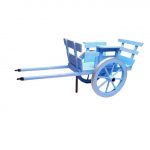 grande charrette couleur bleu