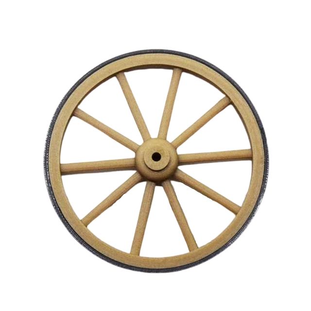 Une roue de charrette miniature 4 cm avec cerclage