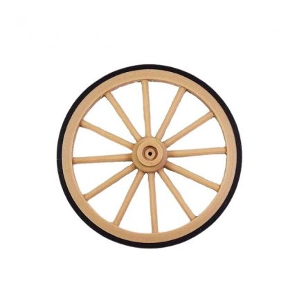 une roue de charrette miniature 7 cm avec cerclage