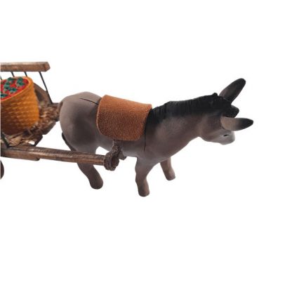 santon âne avec charrette