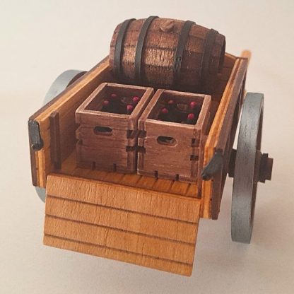 mini casier charrette miniature pour santon